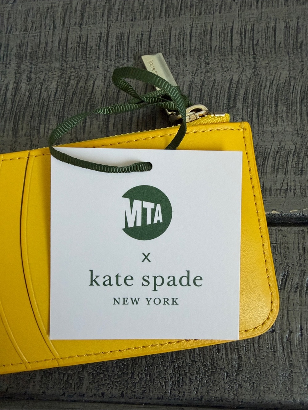 kate spade Yellow MetroCard Graphic Zip Wallet - Picture 3 of 4